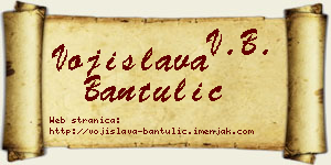 Vojislava Bantulić vizit kartica